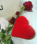 Cuore Red Velvet Steccato H 16 dm.6 Articolo per San Valentino - Sconti per Fioristi e Aziende