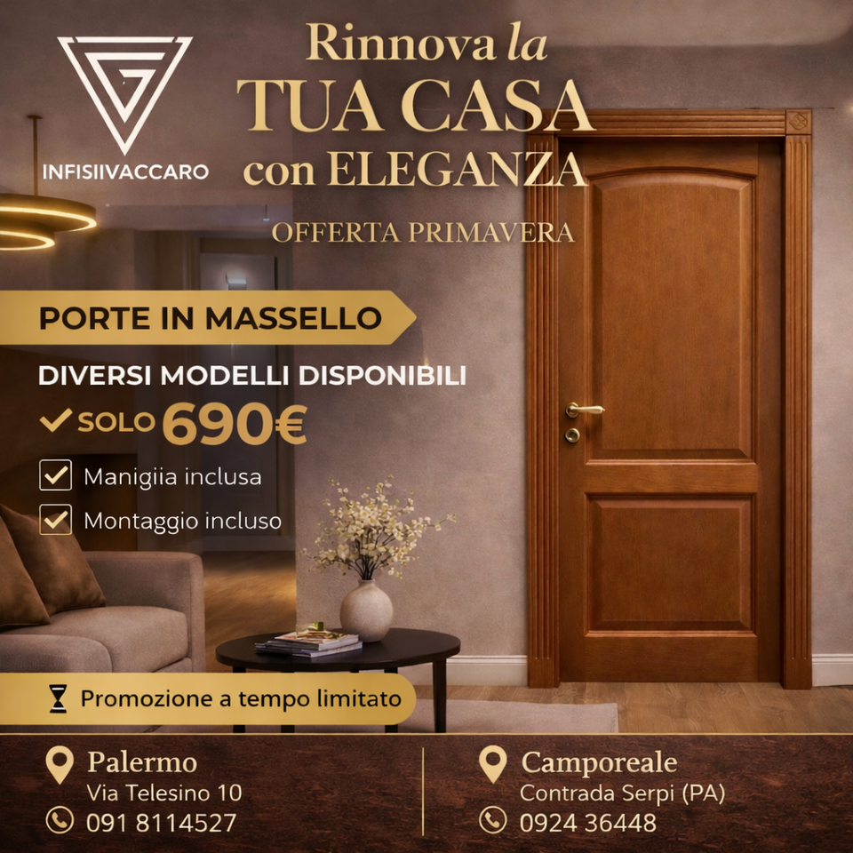 PROMOZIONE PRIMAVERE PORTA MASSELLO