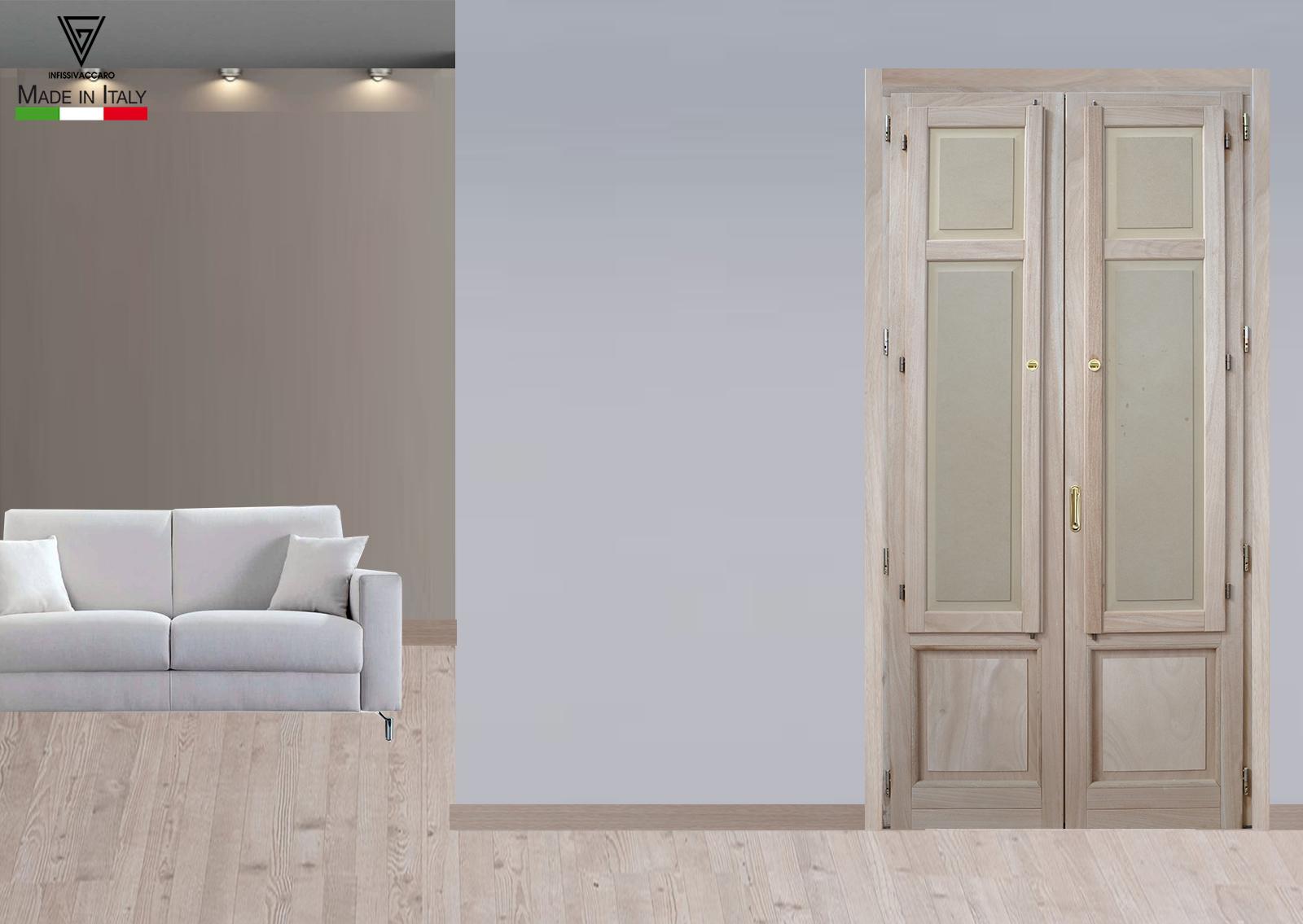 Infissi in Legno grezzo Art. Modello B2 V/G