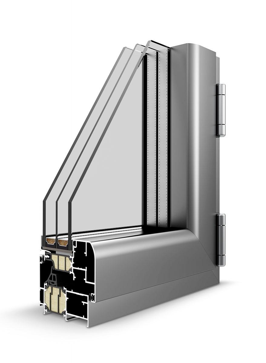 Portafinestra 2 ante Asimmetrica/ New Termic Evo2 Energy 1.0/ Alluminio