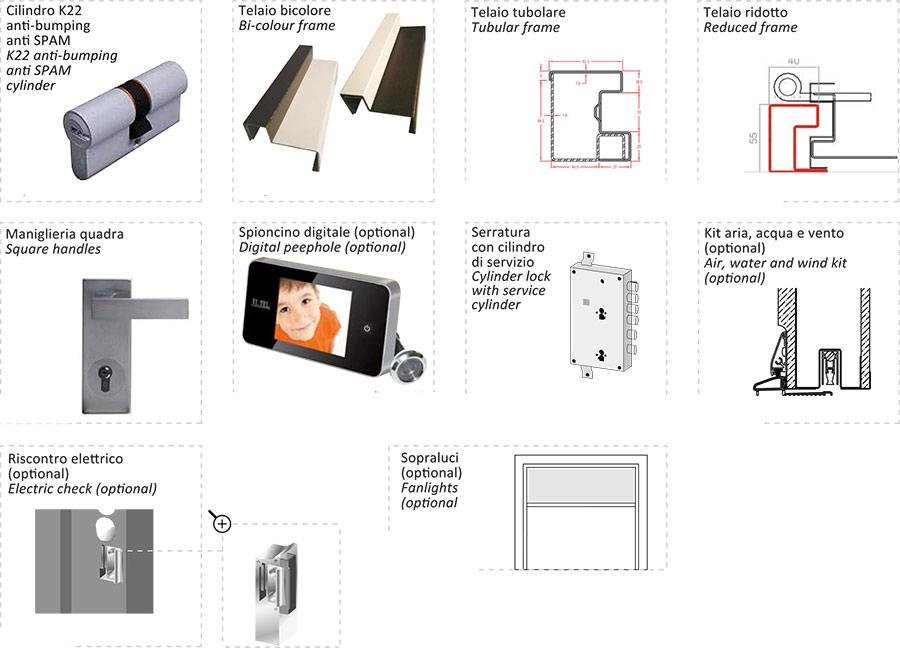 Porta blindata su misura  Stirparo Modello Life