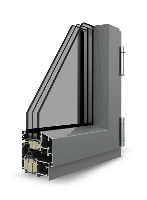 Portafinestra 2 ante Asimmetrica/ New Termic Evo2 Energy 1.0/ Alluminio