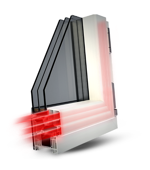 Finestra 2 ante/ FiberK Slim/ Pvc-Alluminio