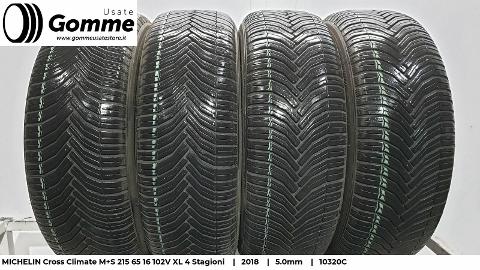 Pneumatici Gomme Usate MICHELIN Cross Climate M+S 215 65 16 102V XL 4 Stagioni Michelin Cross Climate M+S 4 Stagioni