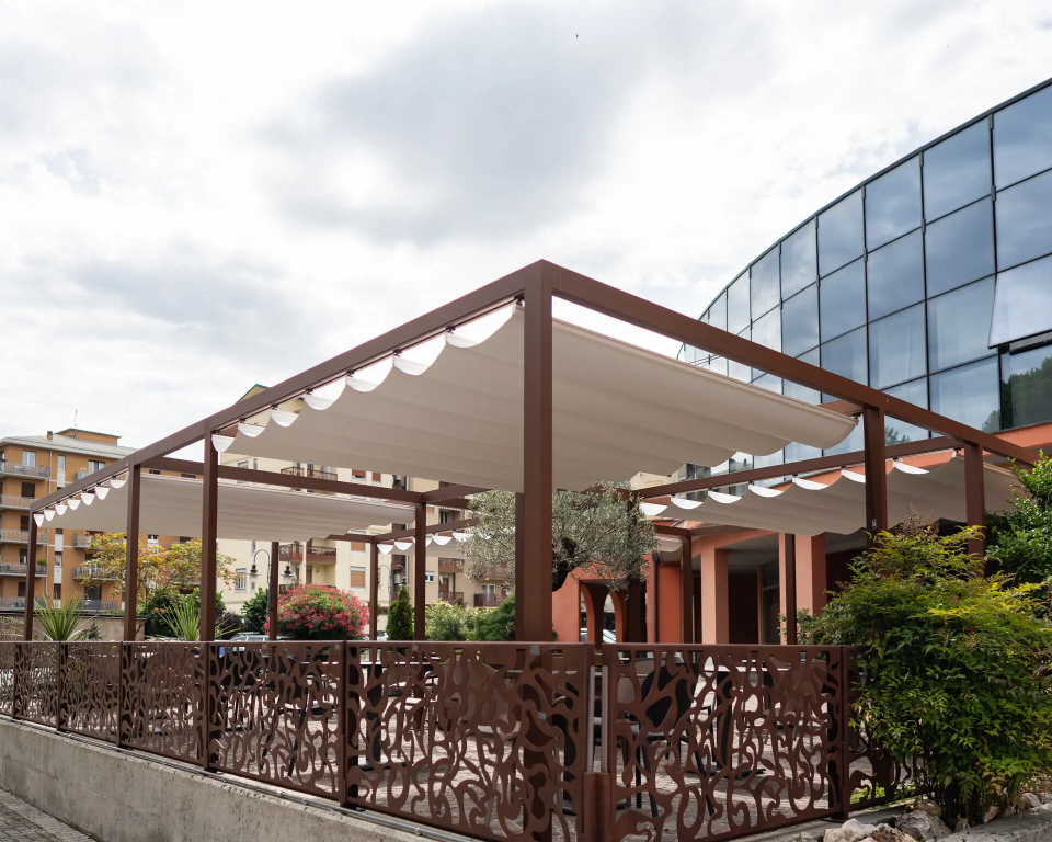 Tenda a onde e patio