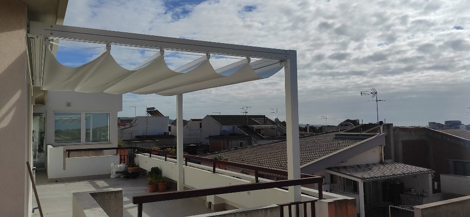 Tenda a onde e patio