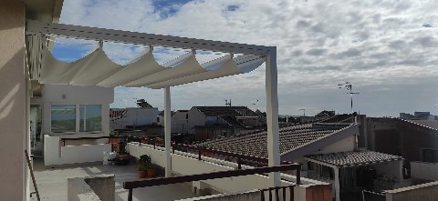 Tenda a onde e patio