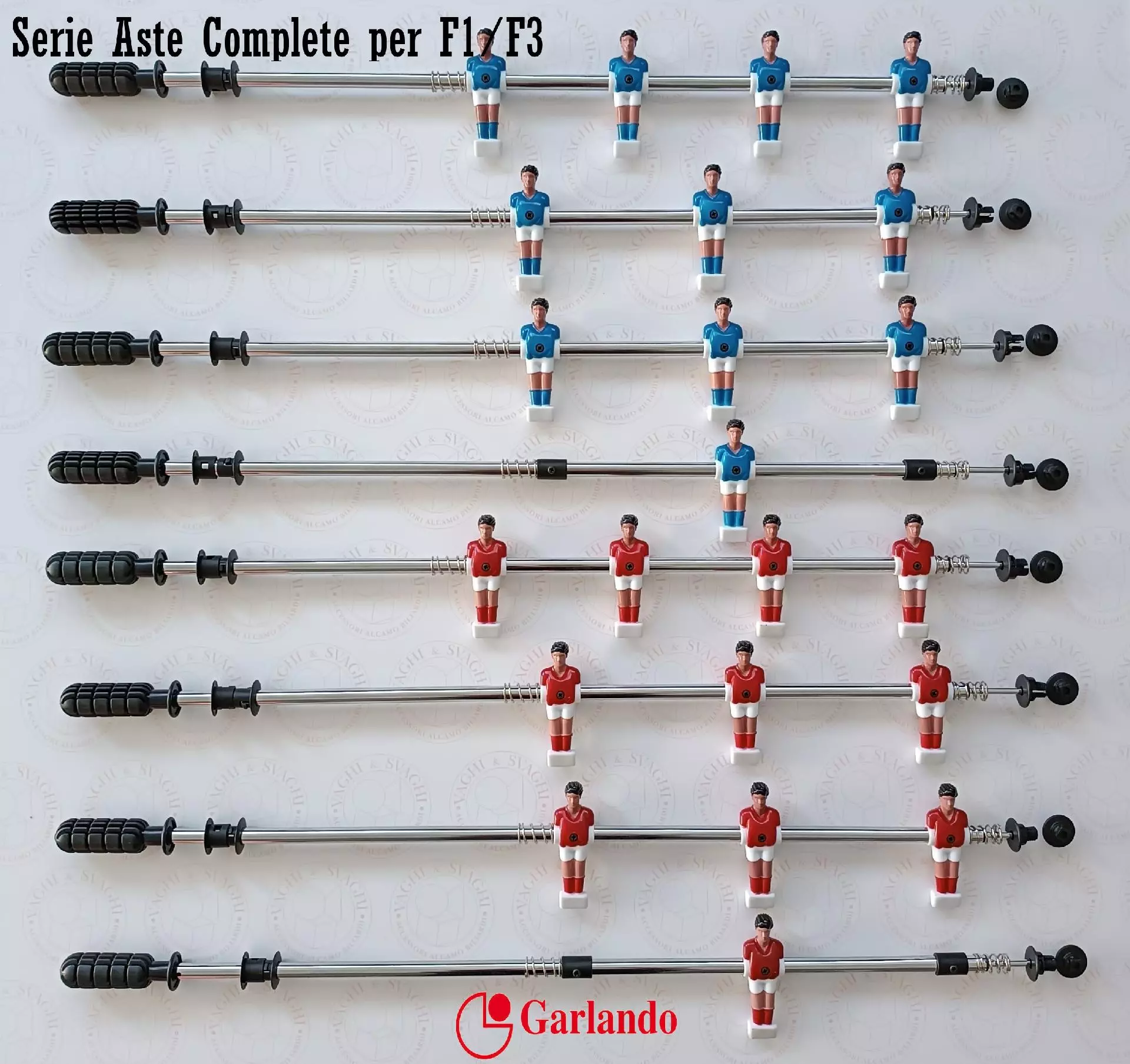 SERIE ASTE COMPLETE GARLANDO RIENTRANTI PER MOD. F1/F3