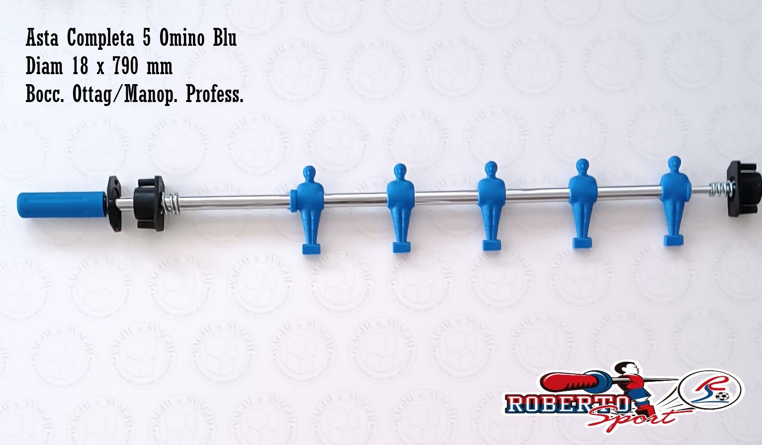 SERIE ASTE COMPLETE R/B 18 X 790 MM. ROBERTO SPORT BOCCOLA OTT/PROF