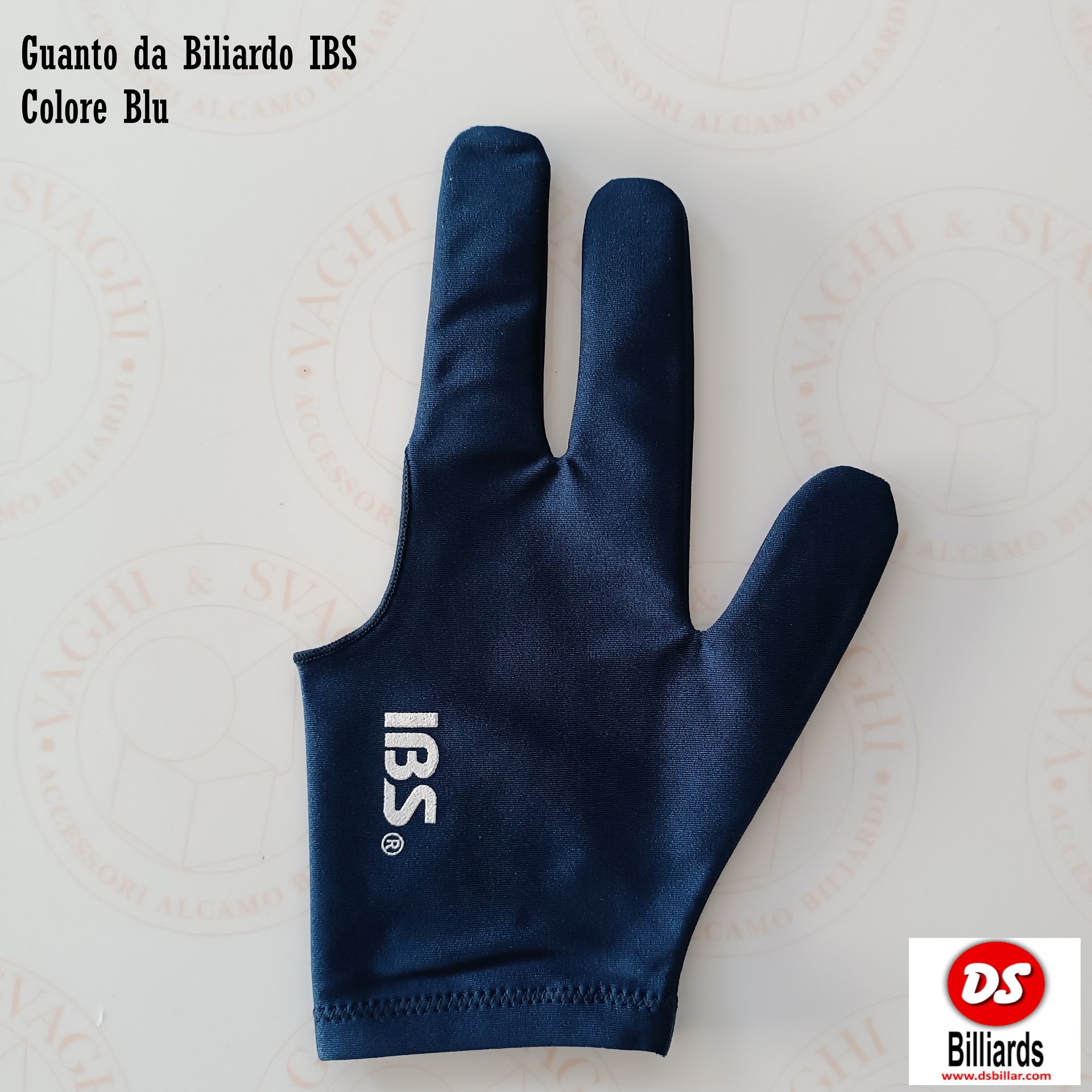 Manuel Gil IBS Guanto Professionale Per Biliardo – Modello Pro, Colore Blu Scuro, Taglia Unica