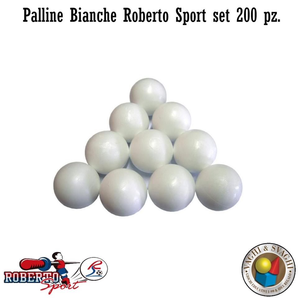 PALLINE PER CALCIO BALILLA ROBERTO SPORT BIANCHE SET 10 PZ