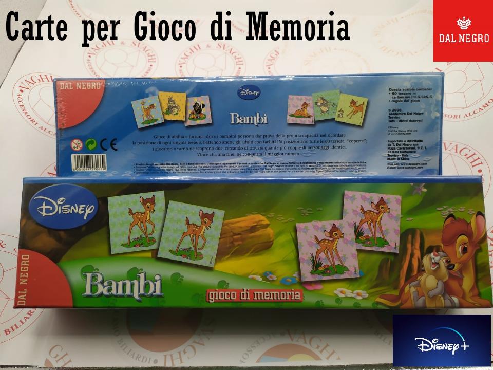 CARTE PER GIOCO DI MEMORIA DAL NEGRO DISNEY