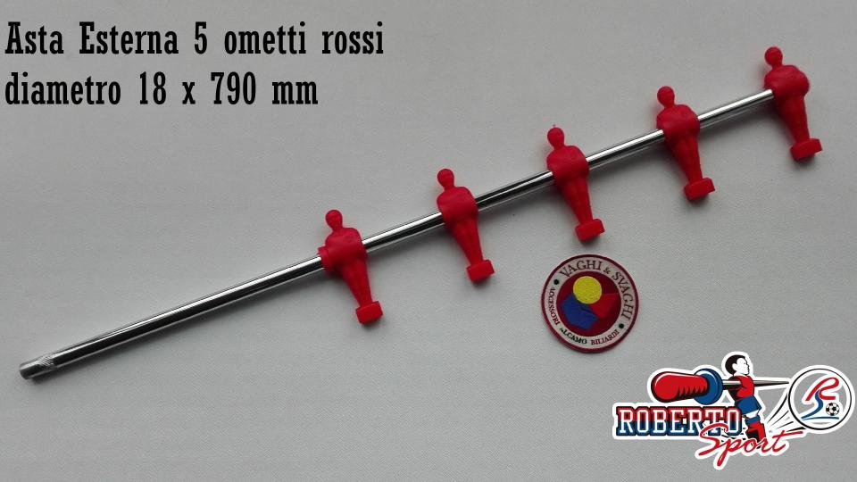 SERIE ASTE ESTERNE OMINO ROSSO/BLU ROBERTO SPORT DIAM. 18 x 790 MM.