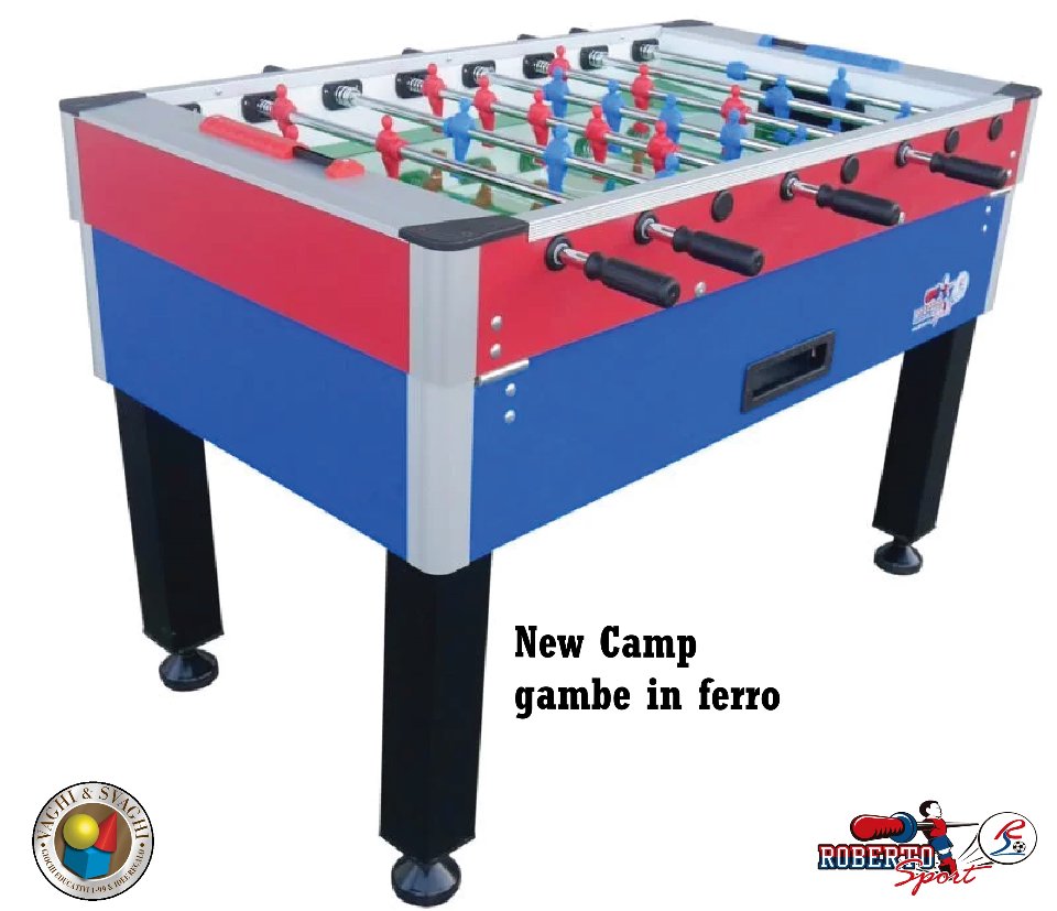 CALCIO BALILLA ROBERTO SPORT MODELLO NEW CAMP GAMBE IN FERRO