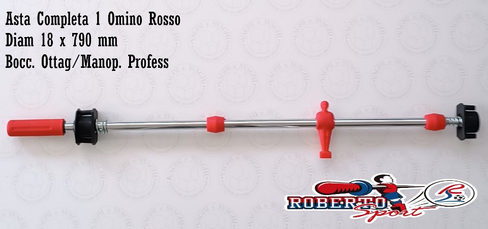SERIE ASTE COMPLETE R/B 18 X 790 MM. ROBERTO SPORT BOCCOLA OTT/PROF