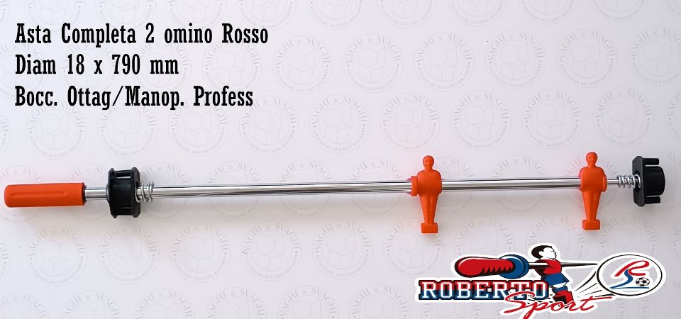 SERIE ASTE COMPLETE R/B 18 X 790 MM. ROBERTO SPORT BOCCOLA OTT/PROF