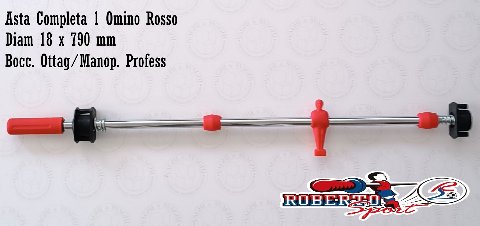 SERIE ASTE COMPLETE R/B 18 X 790 MM. ROBERTO SPORT BOCCOLA OTT/PROF