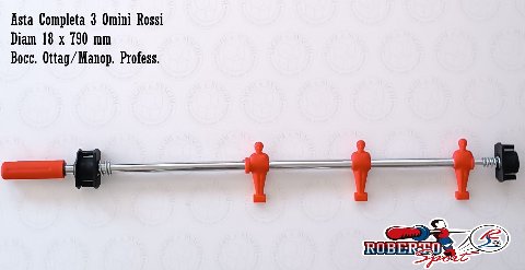SERIE ASTE COMPLETE R/B 18 X 790 MM. ROBERTO SPORT BOCCOLA OTT/PROF