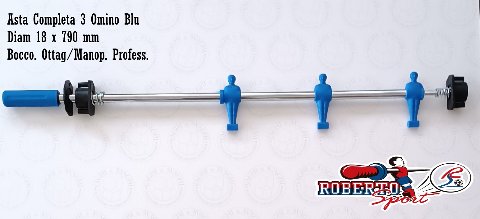 SERIE ASTE COMPLETE R/B 18 X 790 MM. ROBERTO SPORT BOCCOLA OTT/PROF