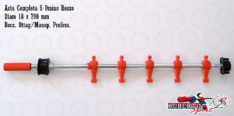 SERIE ASTE COMPLETE R/B 18 X 790 MM. ROBERTO SPORT BOCCOLA OTT/PROF