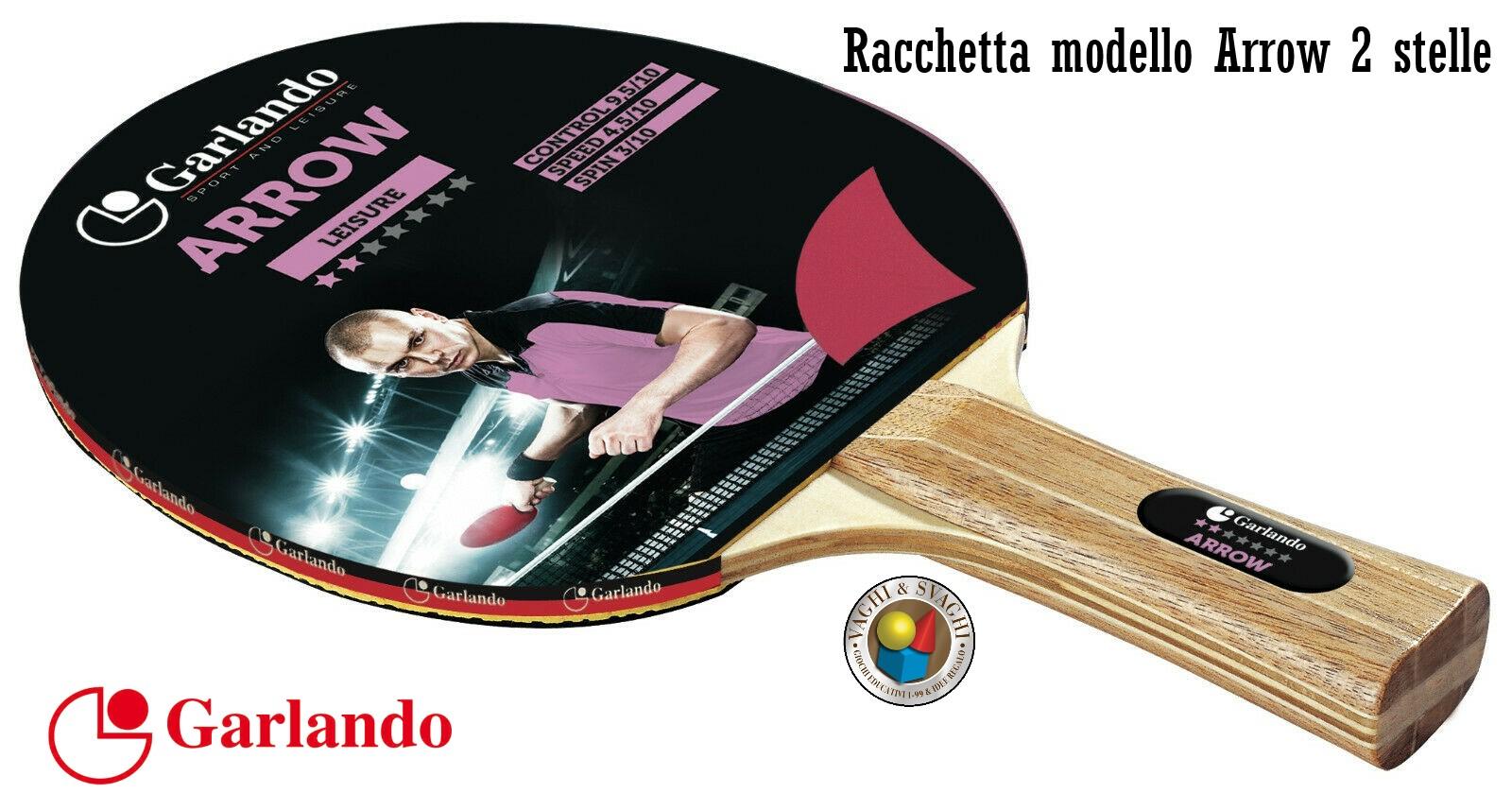 RACCHETTA DA PING PONG GARLANDO MODELLO ARROW 2 **