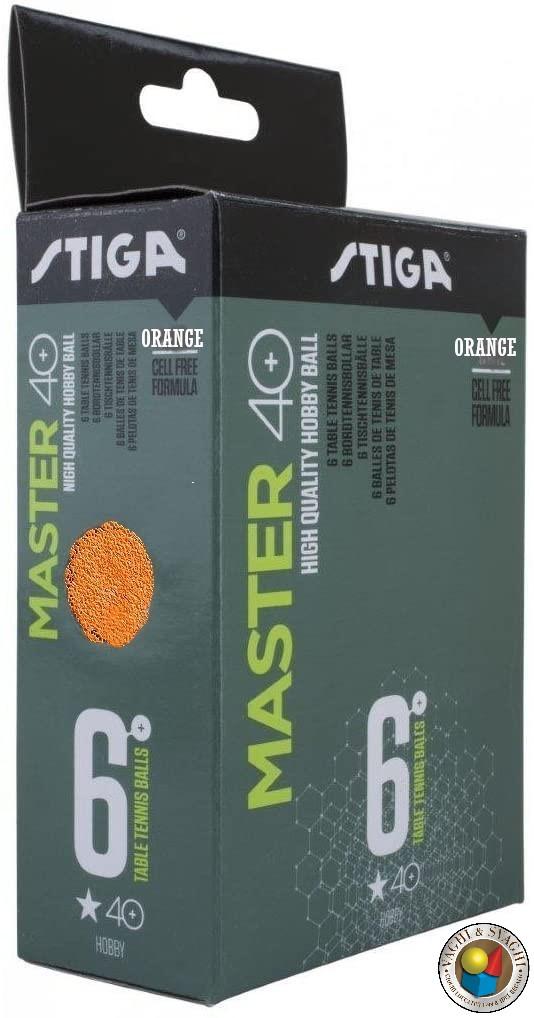 PALLINE STIGA MASTER ARANCIO ABS 1 STELLA SET 6 PZ.