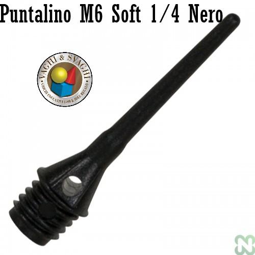 PUNTALINI PER FRECCETTE SET 1.000 PEZZI NORDITALIA MODELLO M6 SOFT 1/4 NERO