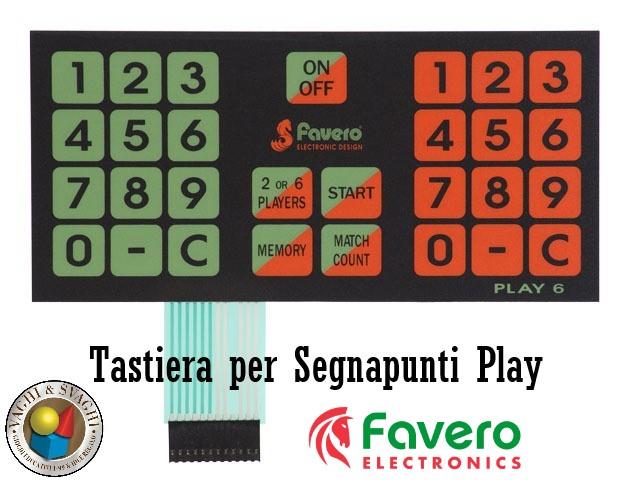 TASTIERA PER SEGNAPUNTI FAVERO A MEMBRANA PLAY 6