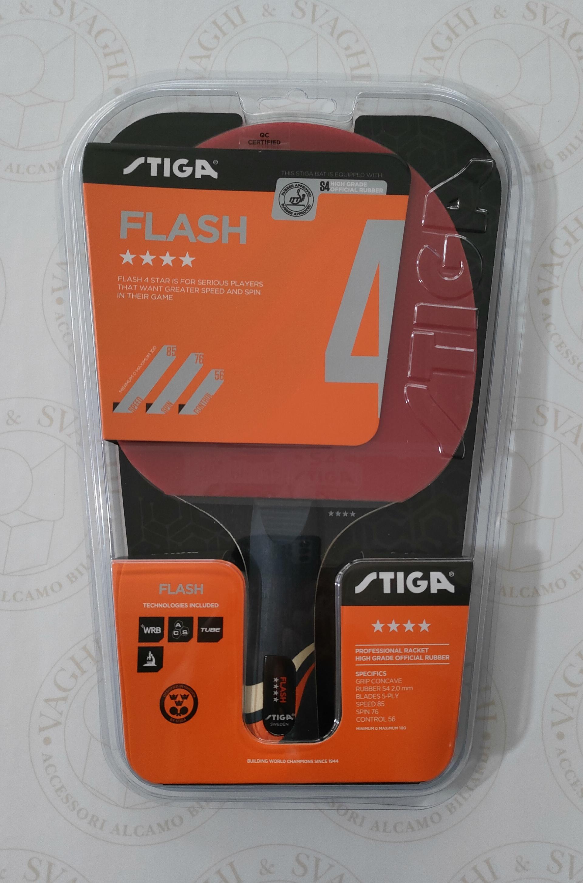 RACCHETTA DA PING PONG STIGA MODELLO FLASH 4 STELLE