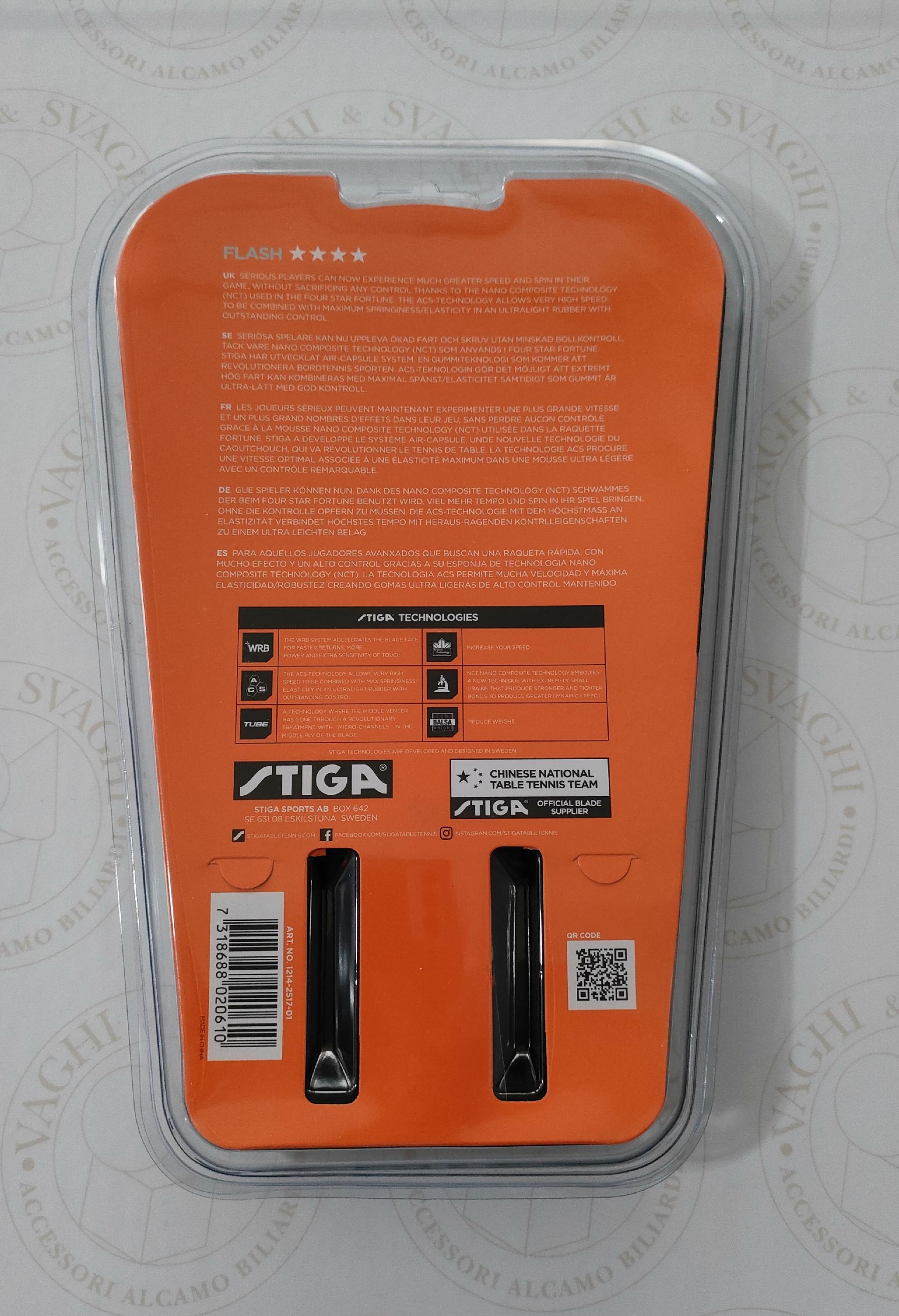 RACCHETTA DA PING PONG STIGA MODELLO FLASH 4 STELLE