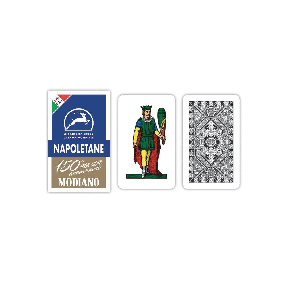 CARTE NAPOLETANE MODIANO 150 ° ANNIVERSARIO BLU