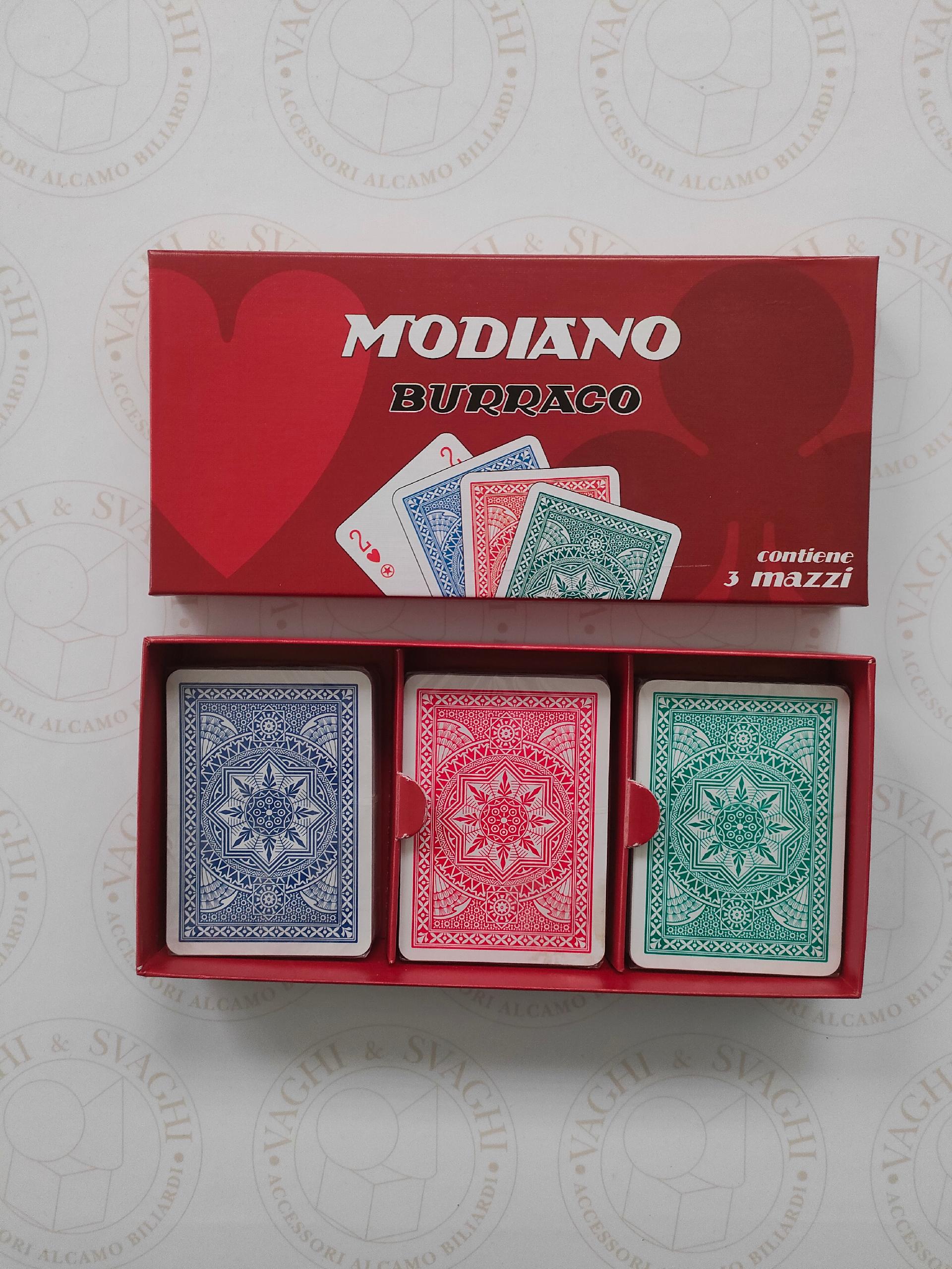 CARTE BURRACO MODIANO MODELLO EXTRA 3 MAZZI
