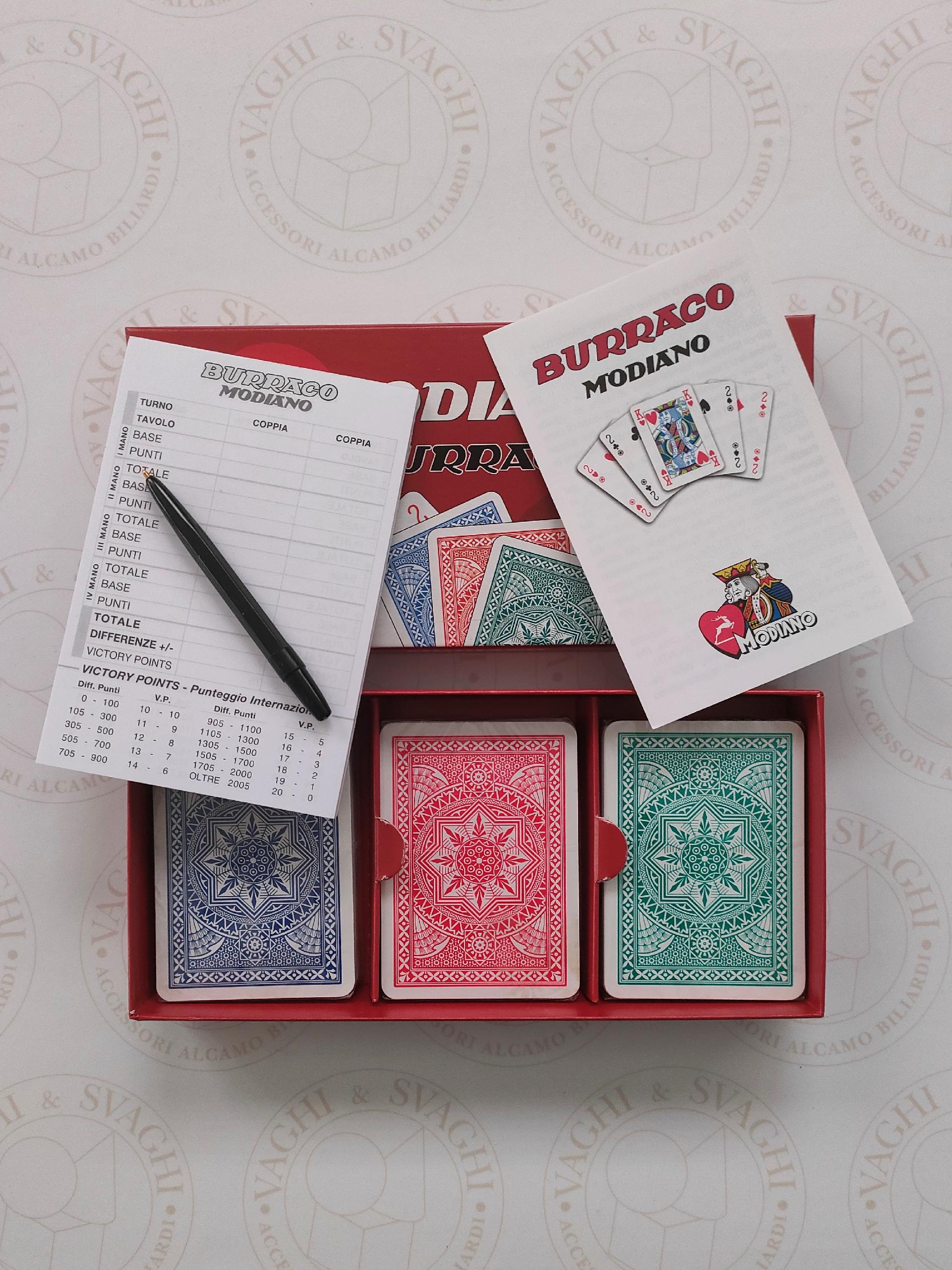 CARTE BURRACO MODIANO MODELLO EXTRA 3 MAZZI