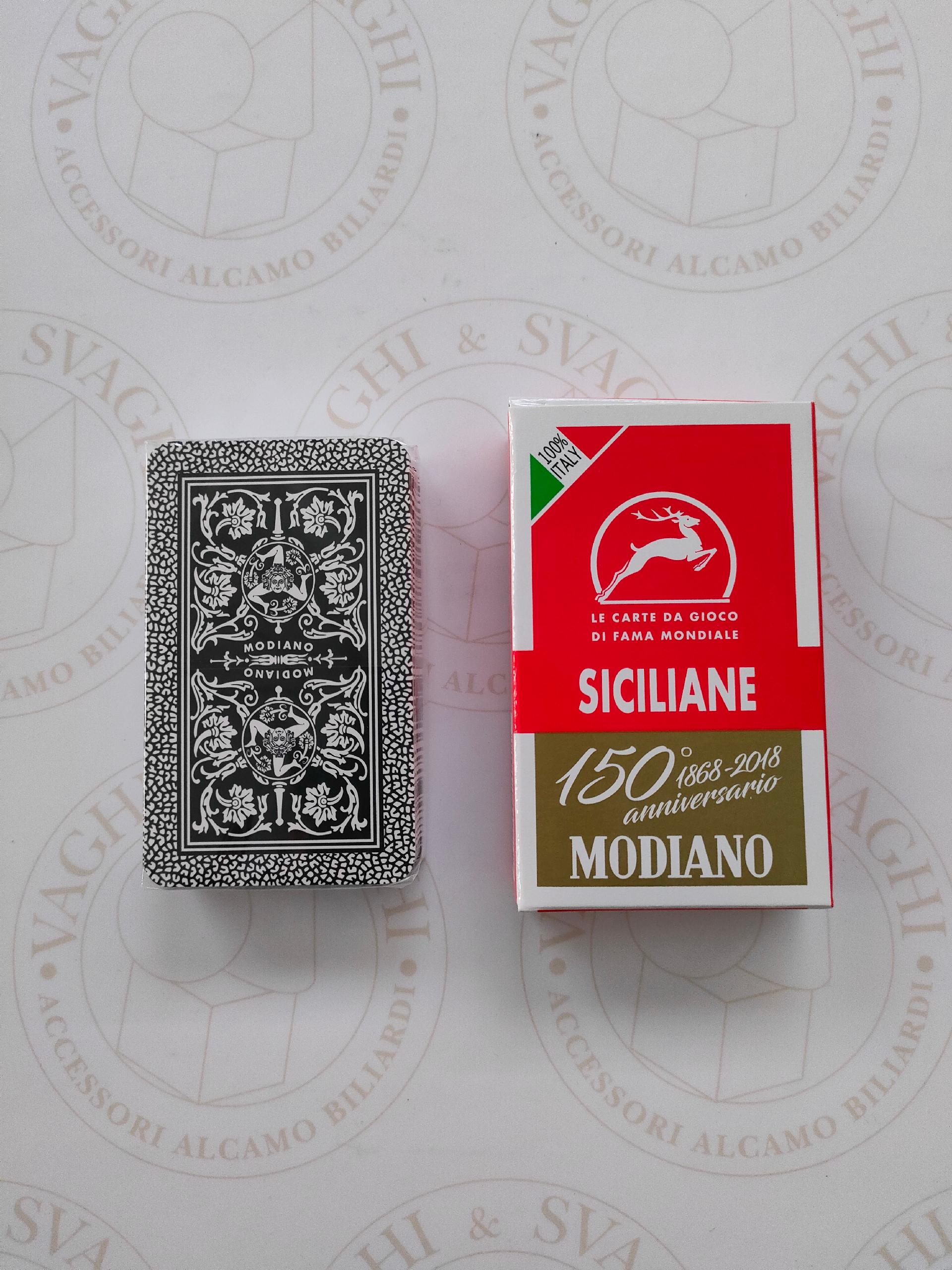 CARTE SICILIANE MODIANO ROSSO 150° ANNIVERSARIO