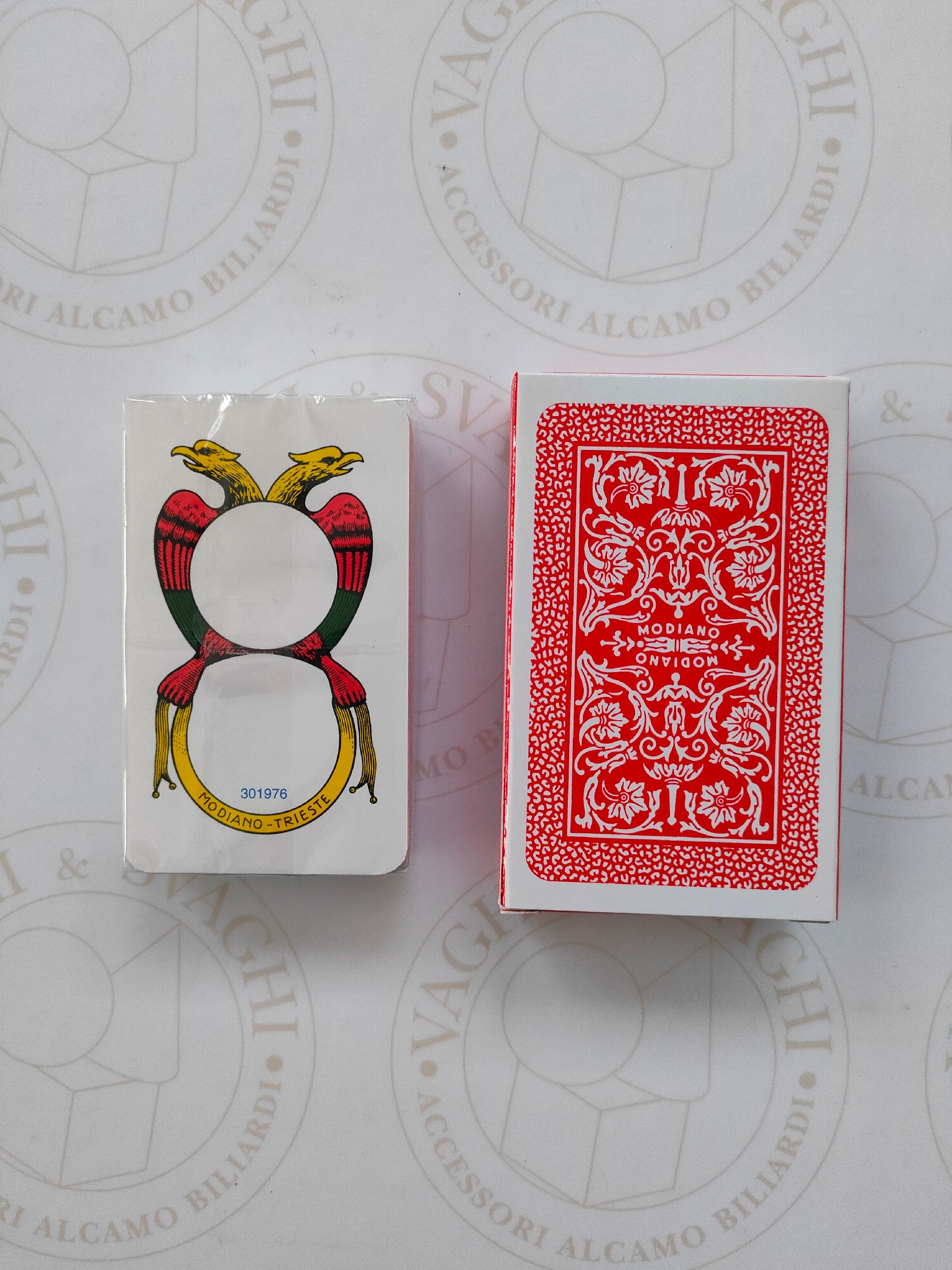 CARTE NAPOLETANE MODIANO 150° ANNIVERSARIO ROSSO