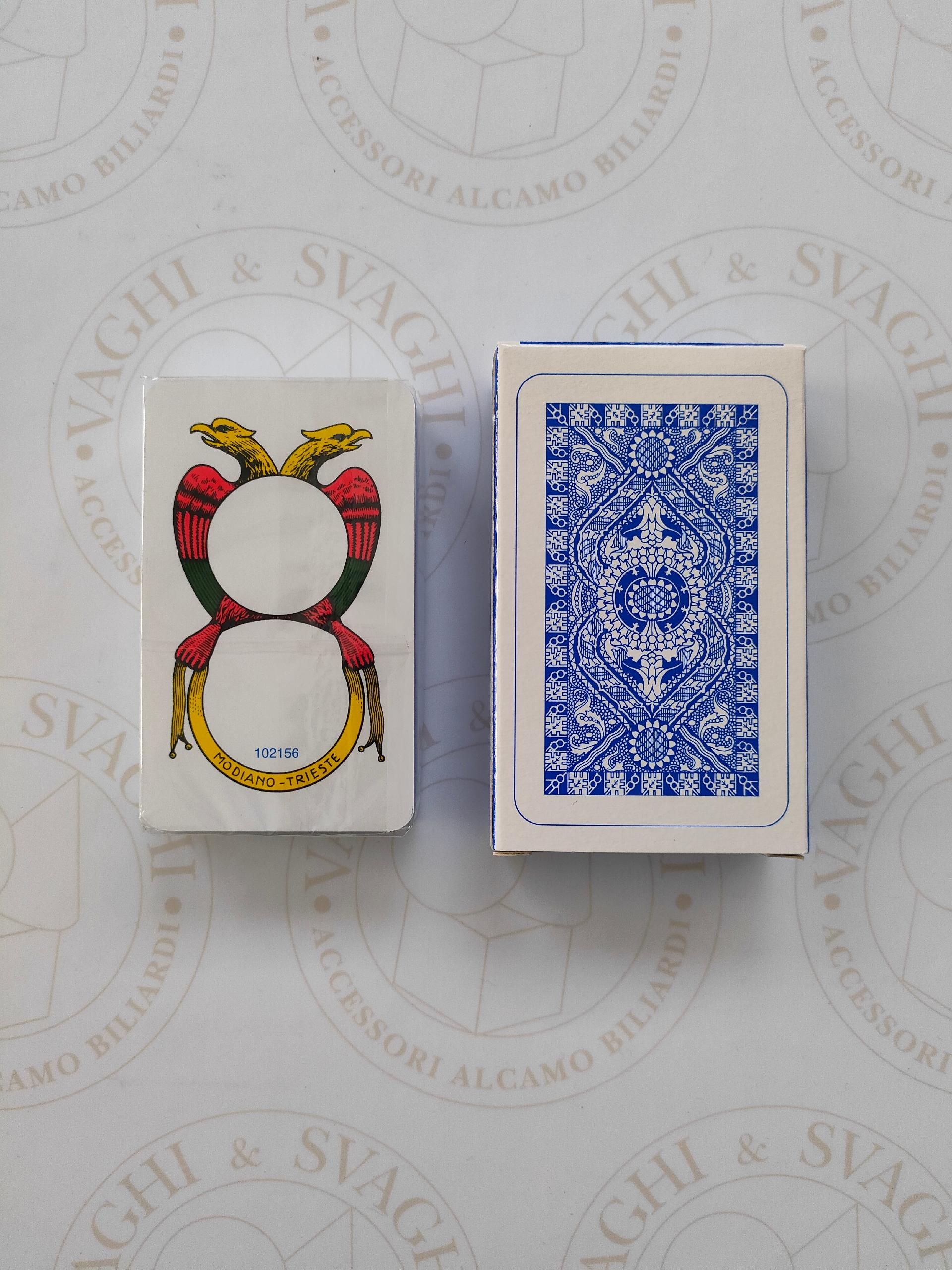 CARTE NAPOLETANE MODIANO 150 ° ANNIVERSARIO BLU