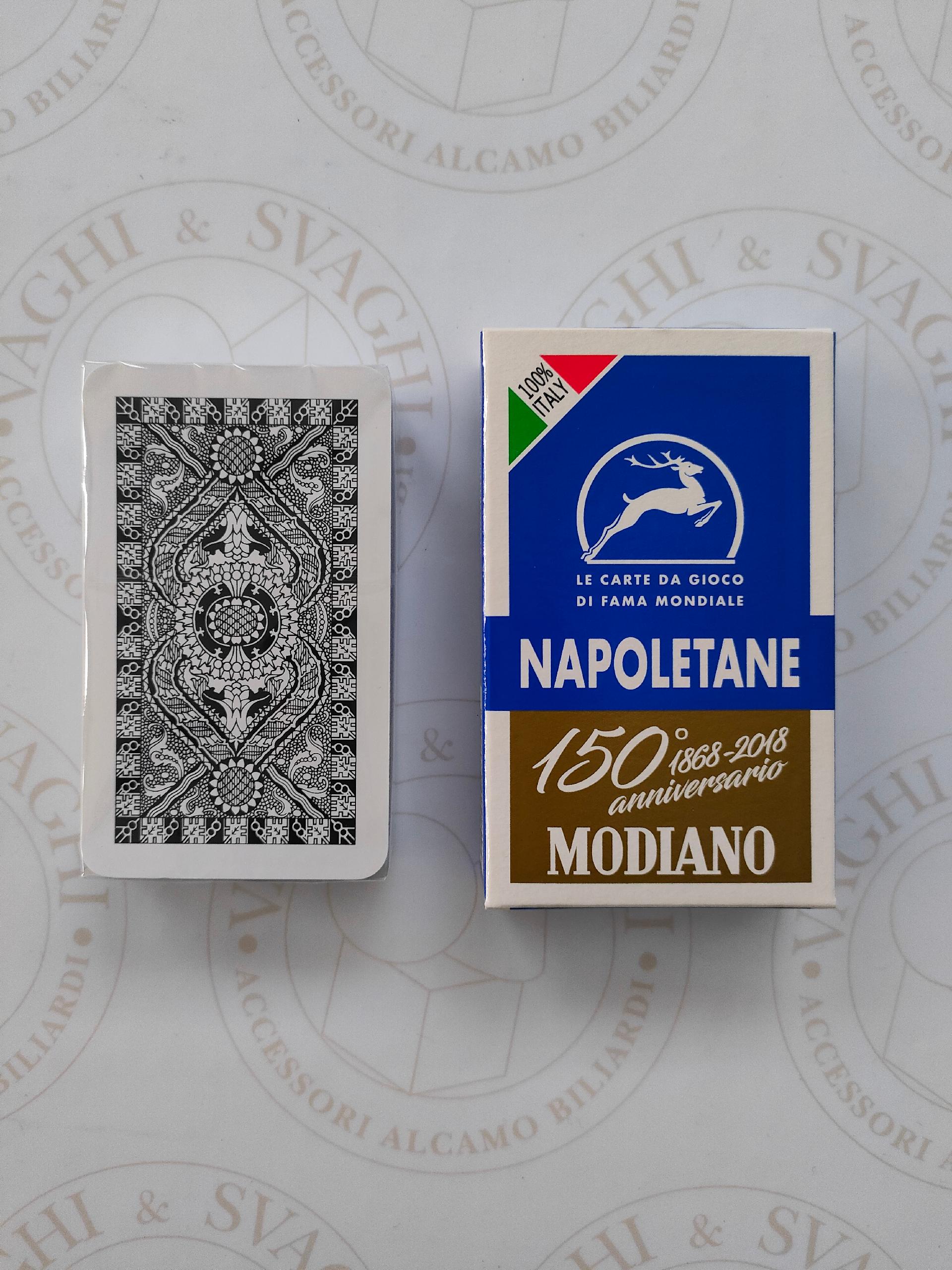 CARTE NAPOLETANE MODIANO 150 ° ANNIVERSARIO BLU