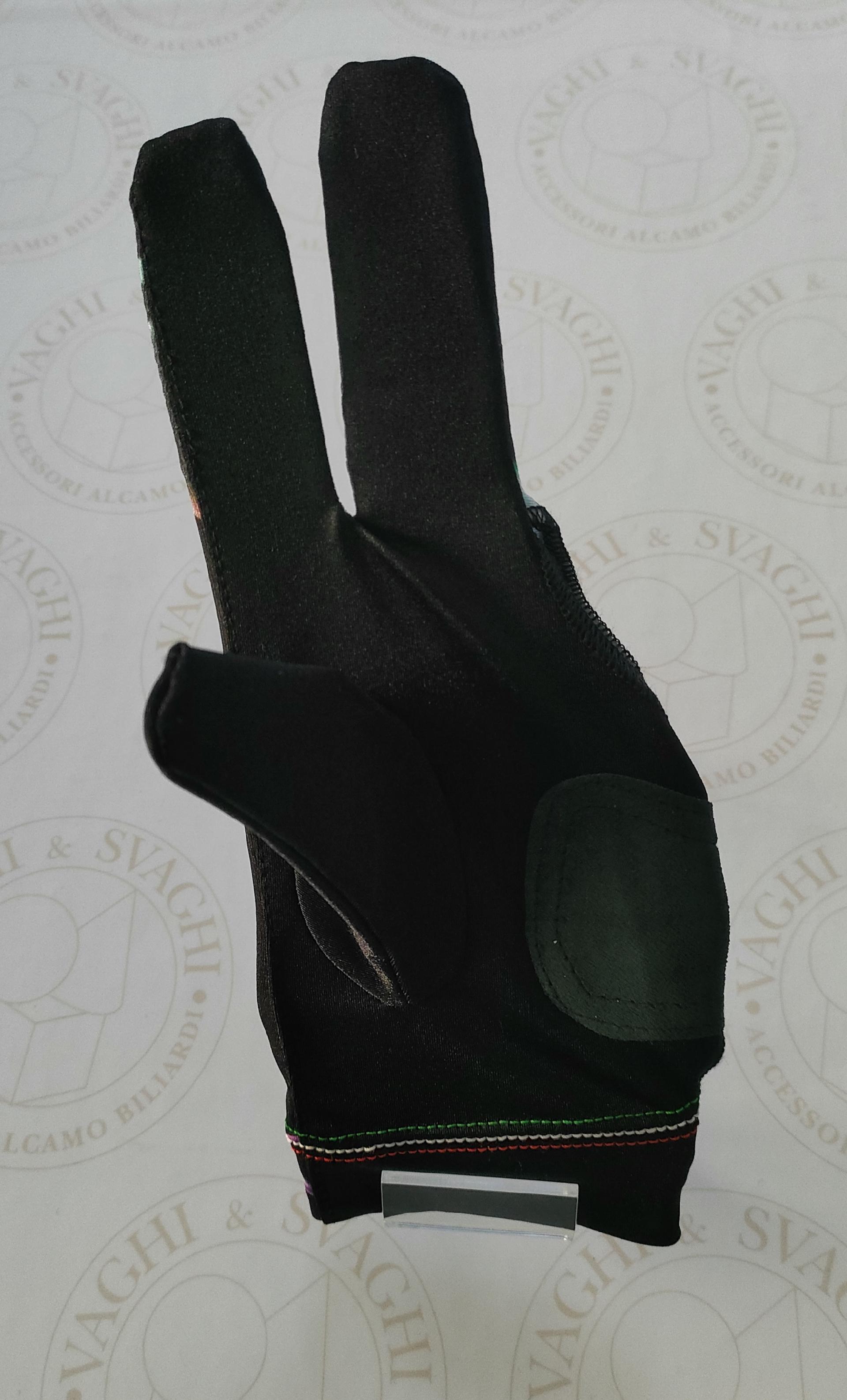 GUANTO DA BILIARDO TOP LIFE MANO SX MISURA MEDIO NERO/BOLLICINE