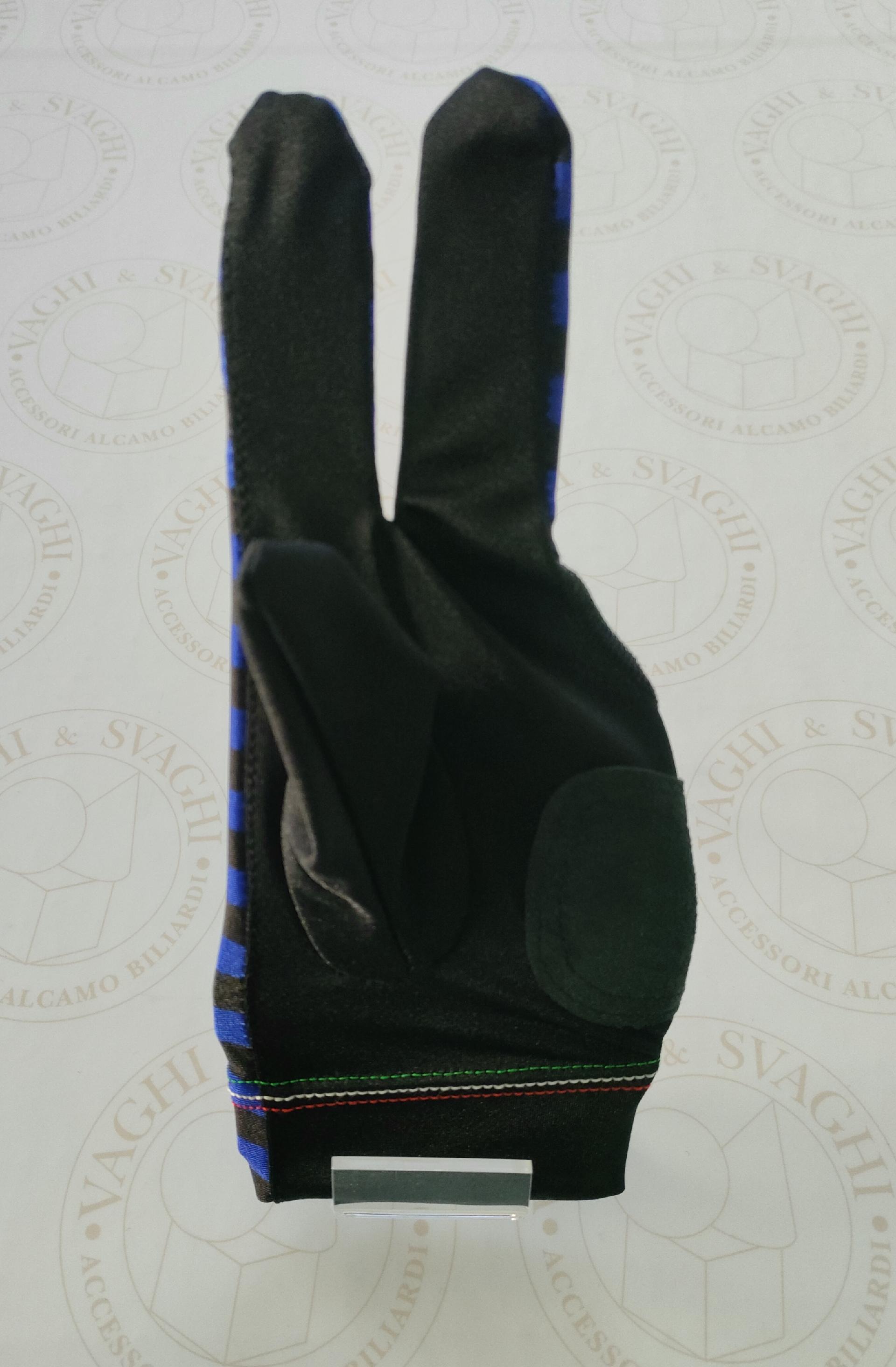 GUANTO DA BILIARDO TOP LIFE MANO SX MISURA MEDIO NERO/BLU