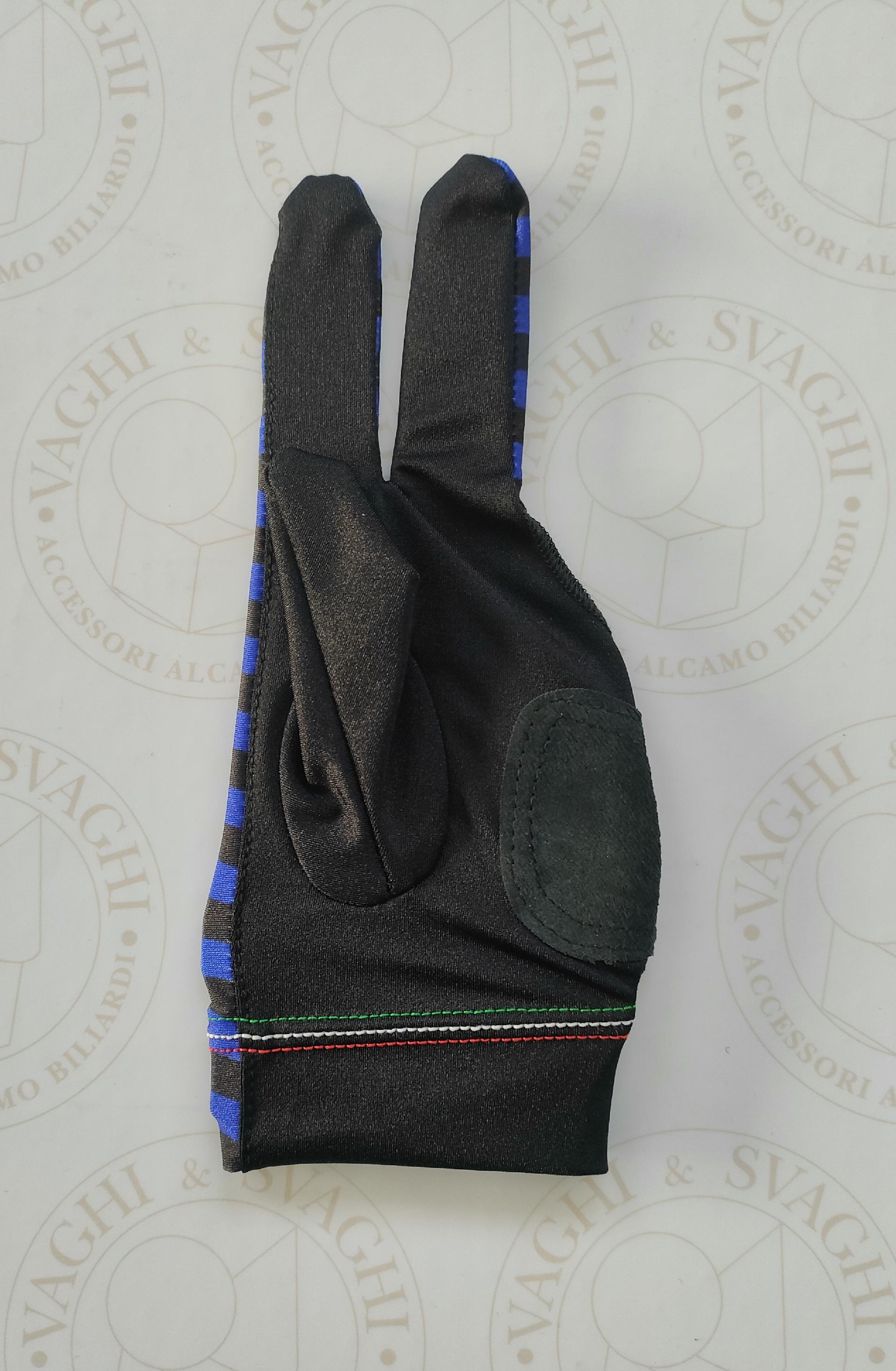 GUANTO DA BILIARDO TOP LIFE MANO SX MISURA MEDIO NERO/BLU