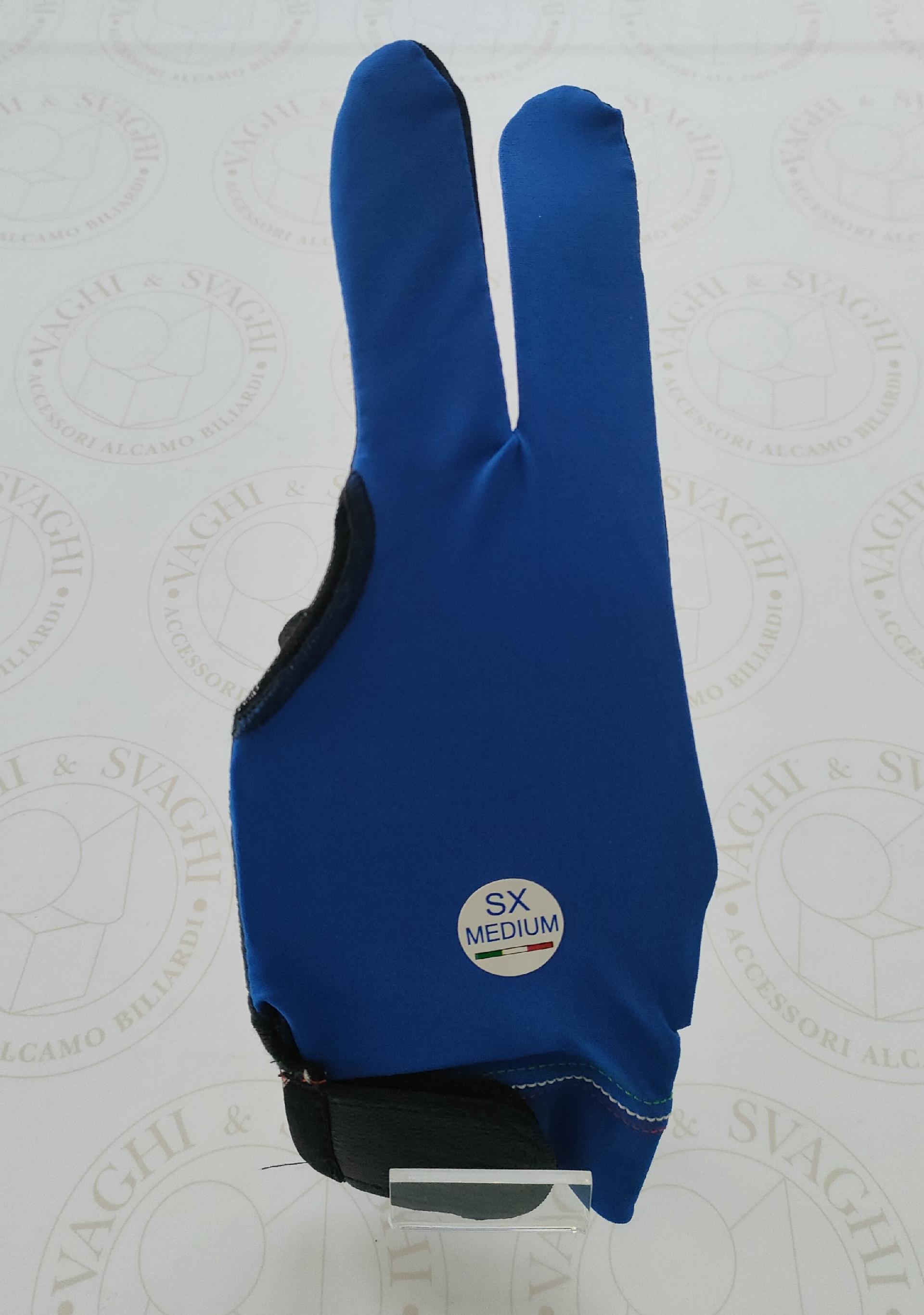 GUANTO DA BILIARDO TOP LIFE MANO SX MISURA MEDIUM BLU