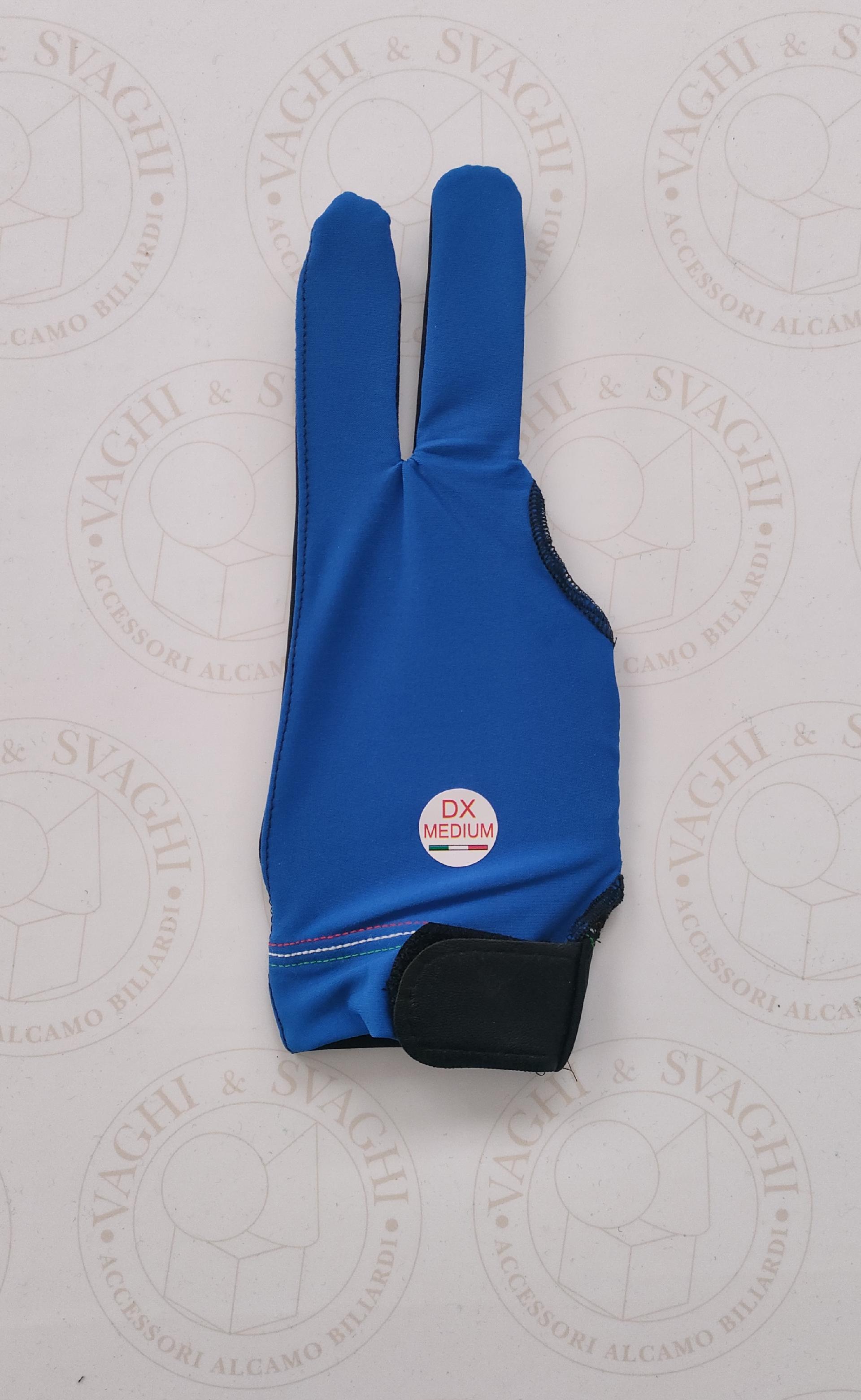 GUANTO DA BILIARDO TOP LIFE MANO DX (MANCINO) MISURA MEDIO BLU
