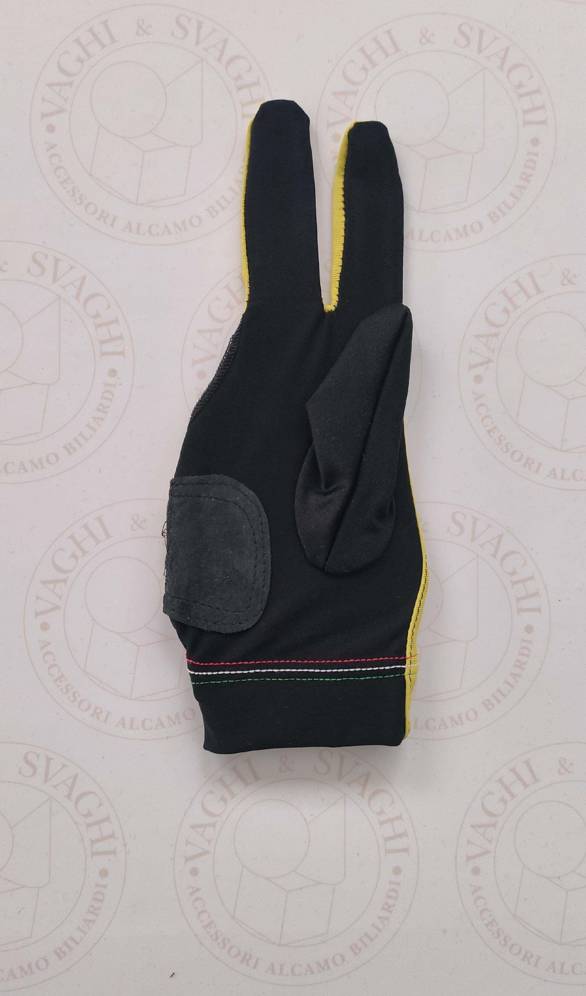 GUANTO DA BILIARDO TOP LIFE MANO DX (MNACINO) MISURA MEDIO GIALLO