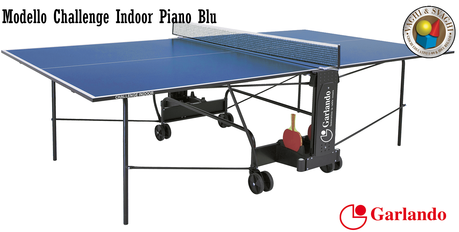PING PONG GARLANDO CHALLENGE INDOOR PIANO BLU