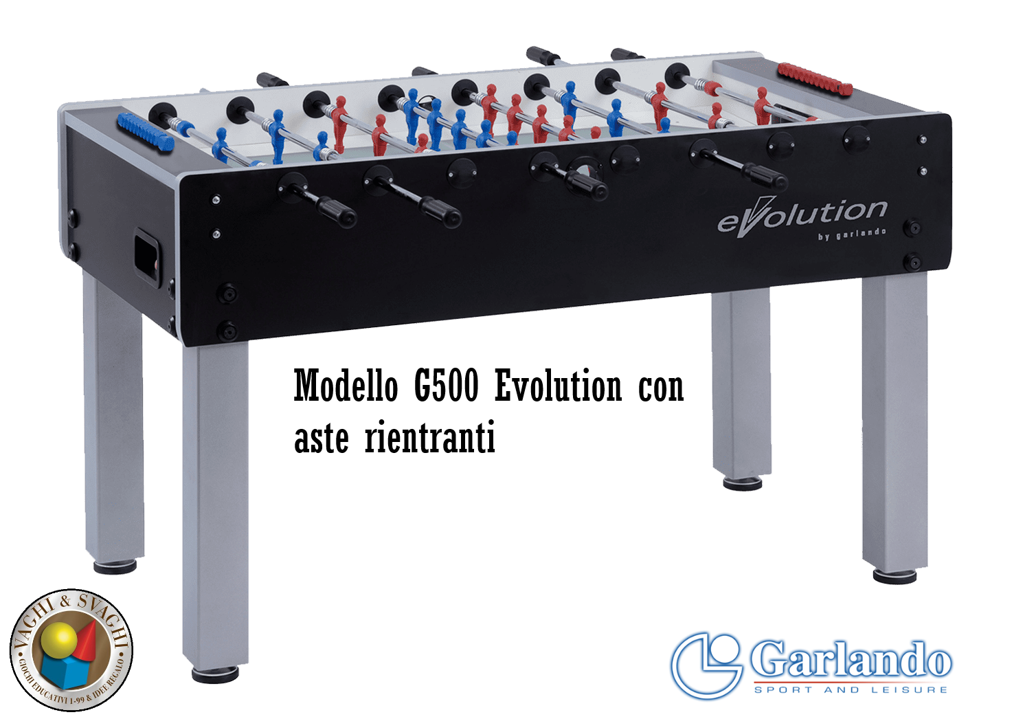 CALCIO BALILLA GARLANDO G-500 EVOLUTION ASTE RIENTRANTI