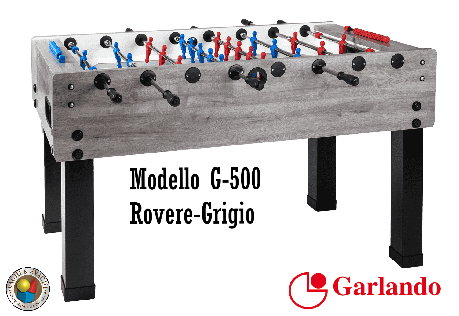 CALCIO BALILLA GARLANDO G-500 ROVERE ASTE RIENTRANTI