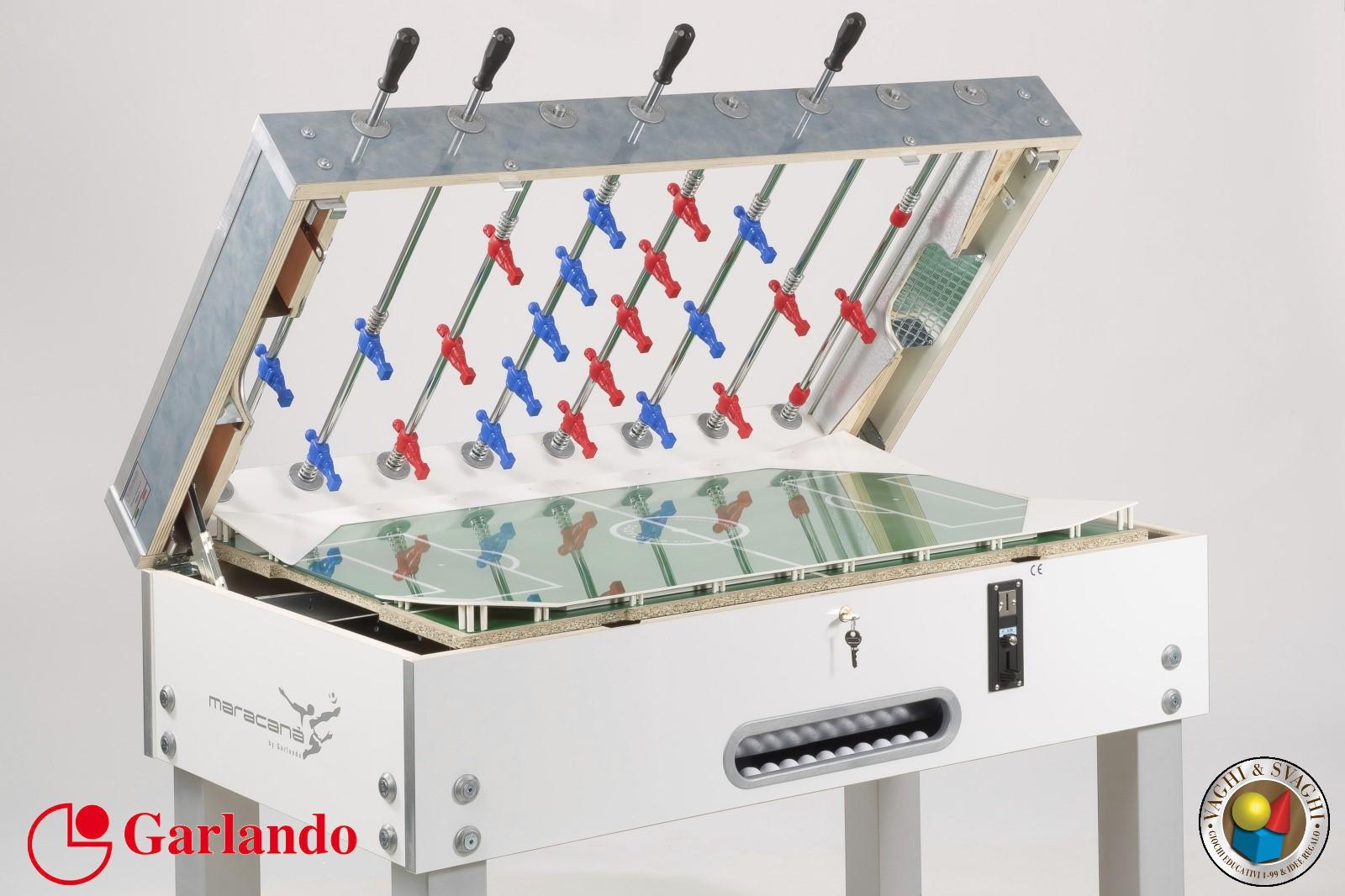 CALCIO BALILLA GARLANDO MARACANA' WHITE  ANGOLI ALTI