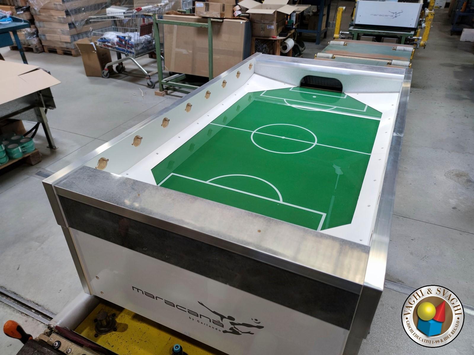 CALCIO BALILLA GARLANDO MARACANA' WHITE  ANGOLI ALTI