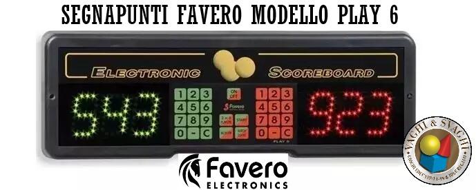 SEGNAPUNTI  PER BILIARDO FAVERO PLAY 6