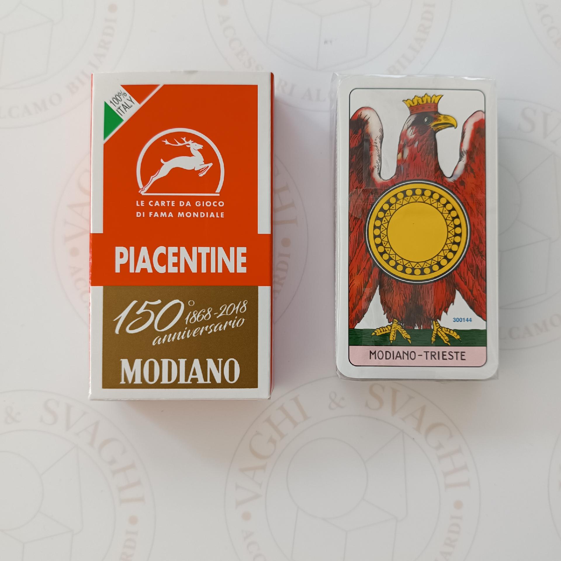 CARTE PIACENTINE MODIANO ROSSO 150° ANNIVERSARIO